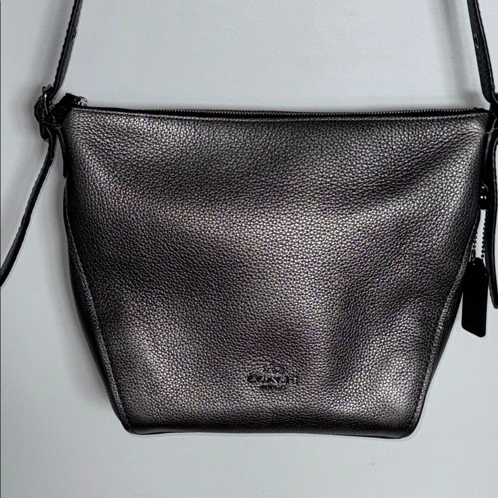 COACH Metallic Leather Dufflette Crossbody - No F1892-34187 - Picture 2 of 16